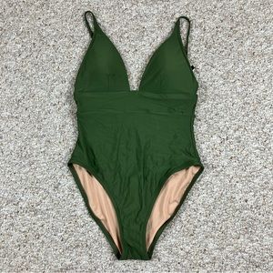 J. Crew Green One Piece Swimsuit